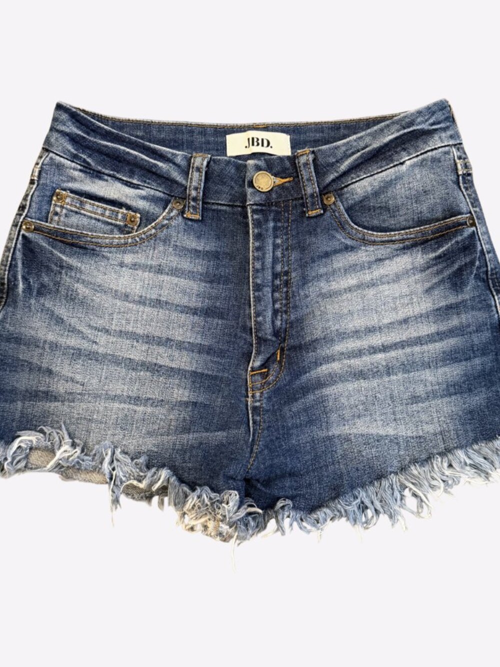 JBD Just Black Denim Medium Wash Denim Cutoff Shorts 100% Cotton Size XS